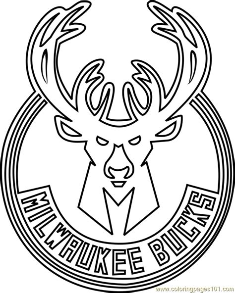 milwaukee bucks logo coloring page